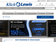 Tablet Screenshot of klicklewiscars.com